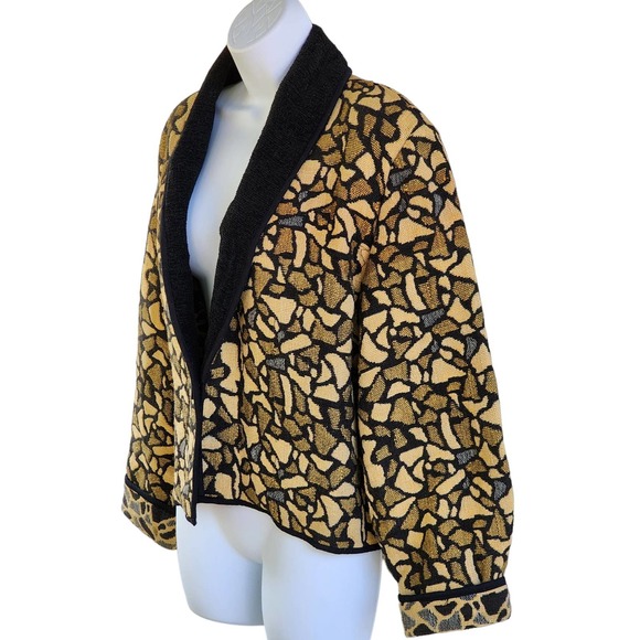 Vintage 90's Tapestry Broken Glass One-Button Casual Plus-size Jacket XL - Picture 3 of 9